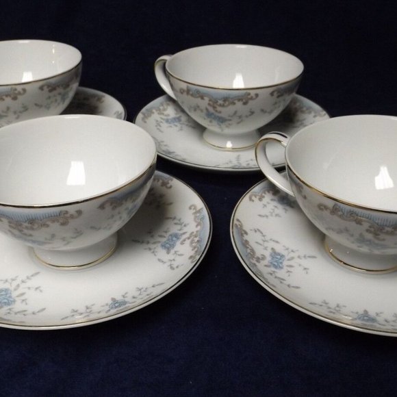 Imperial China Japan "Seville" by W. Dalton Set of 4 Tea Cups and Saucers #5303 - Picture 1 of 13